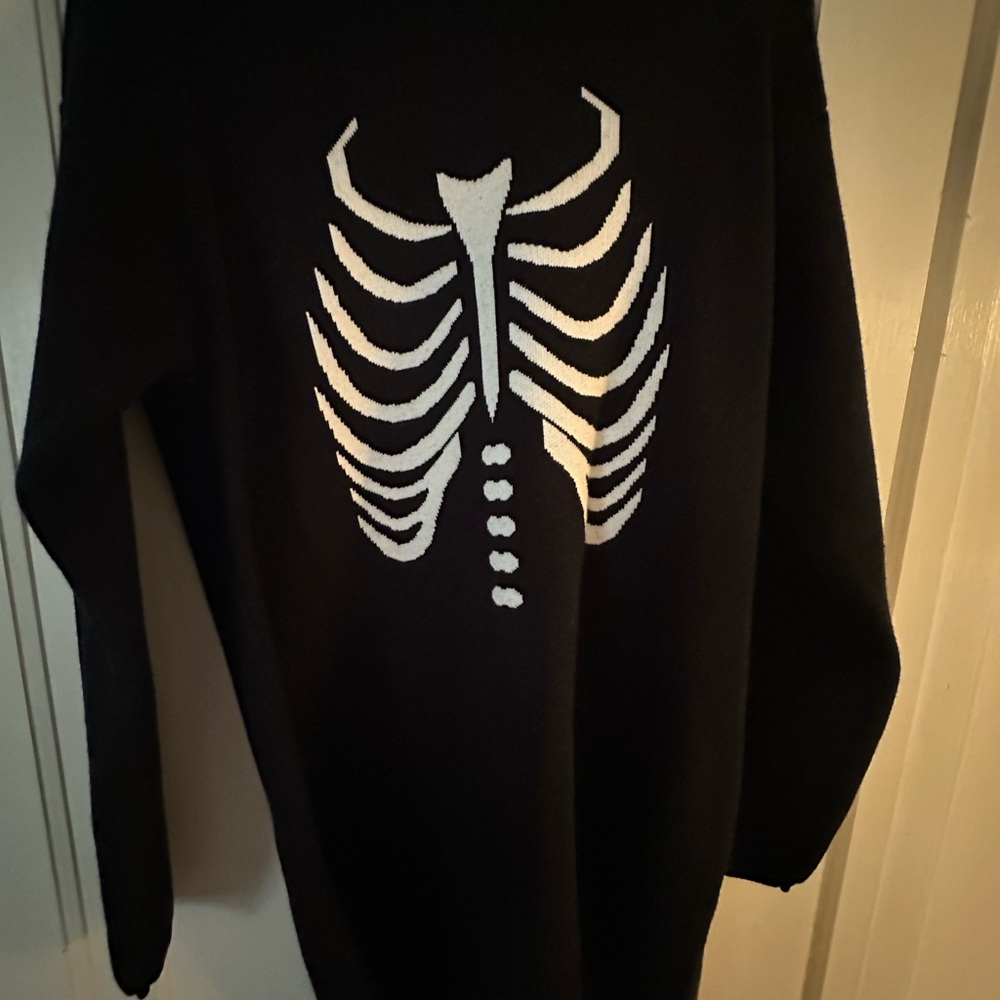 ModCloth skeleton sweater dress love remains Size large Halloween